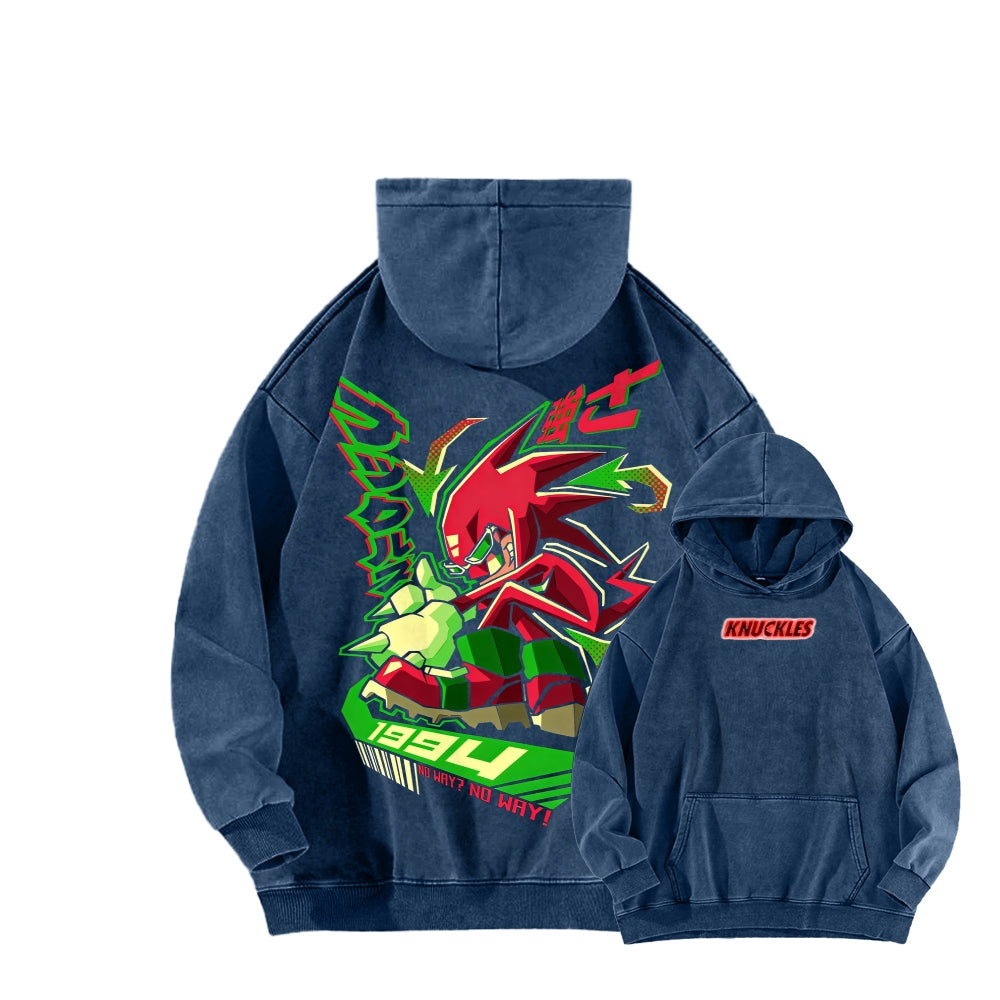 Sonic Unisex Washed Hoodie 2601008971