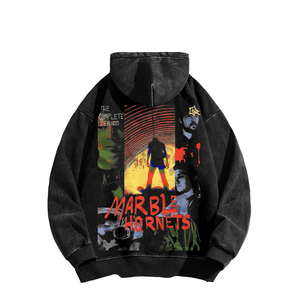 Marble Hornets Unisex Washed Hoodie 2601009327