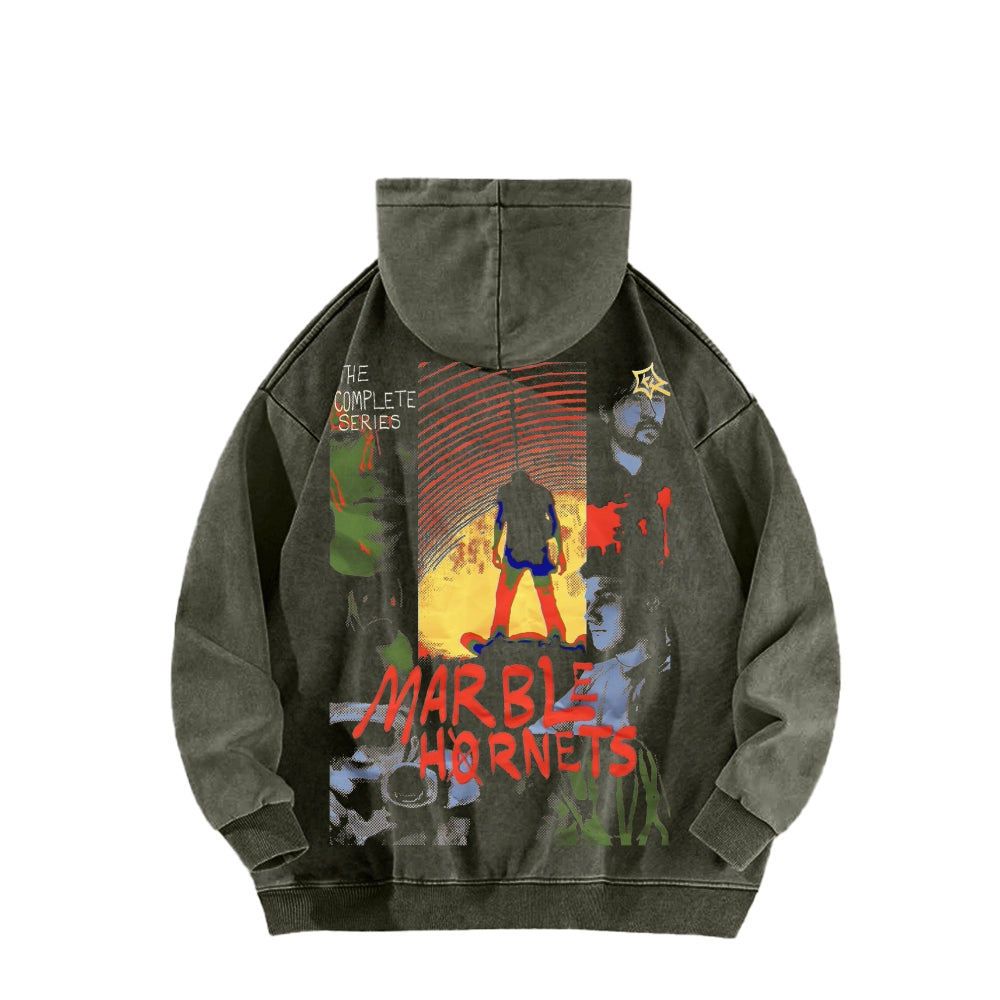 Marble Hornets Unisex Washed Hoodie 2601009327