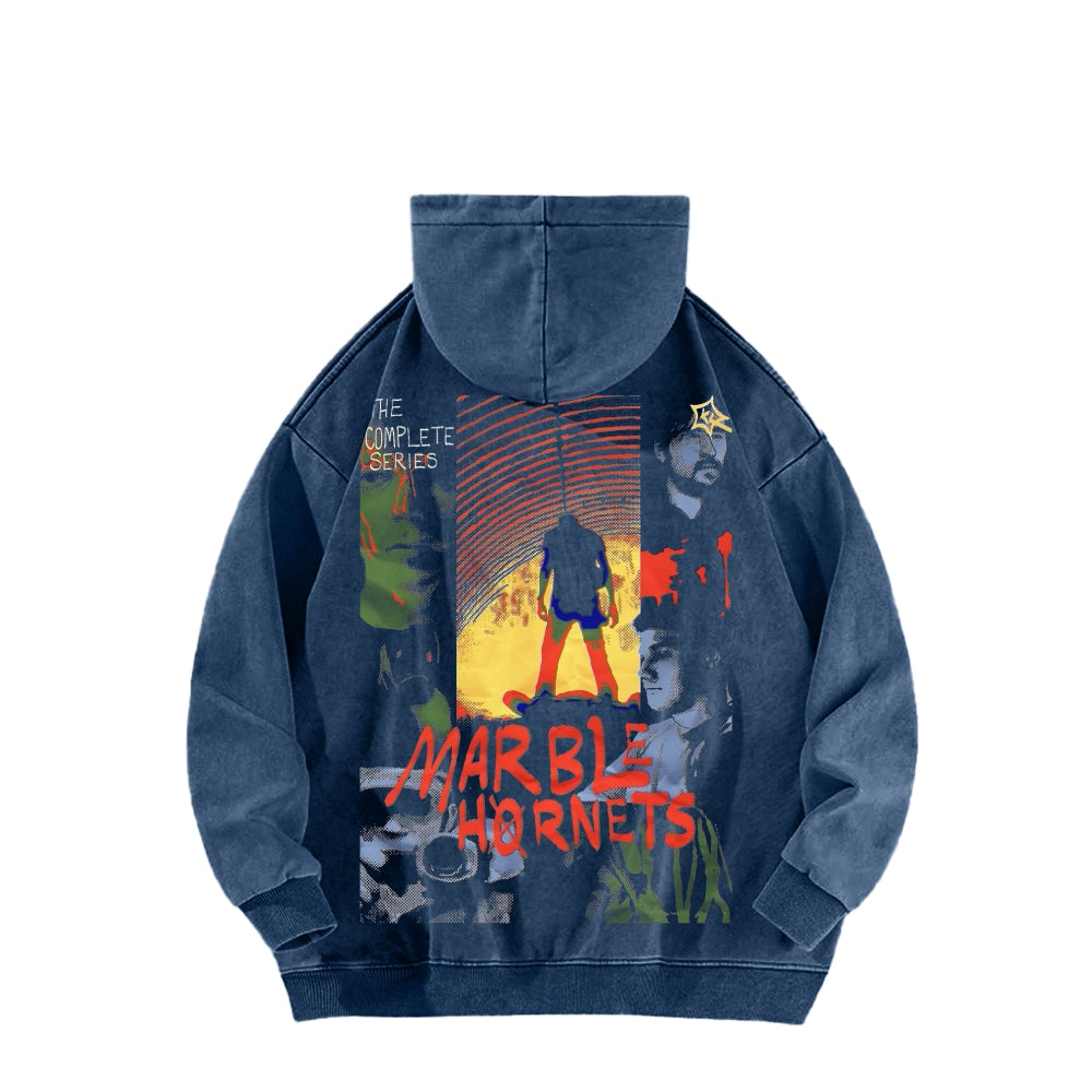 Marble Hornets Unisex Washed Hoodie 2601009327