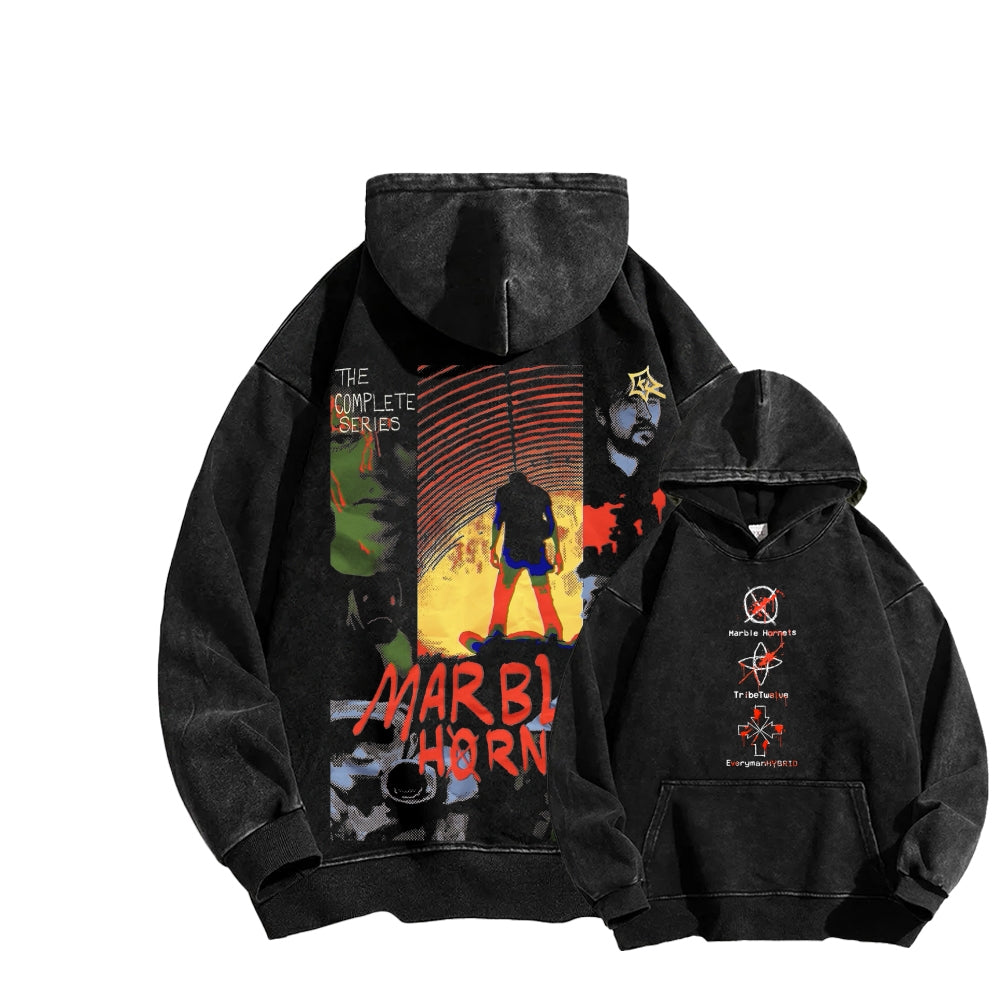 Marble Hornets Unisex Washed Hoodie 2601009332