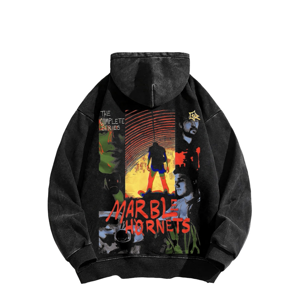 Marble Hornets Unisex Washed Hoodie 2601009332