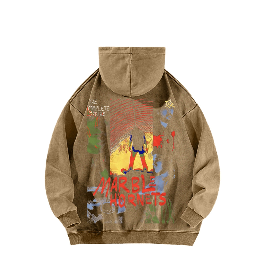 Marble Hornets Unisex Washed Hoodie 2601009332