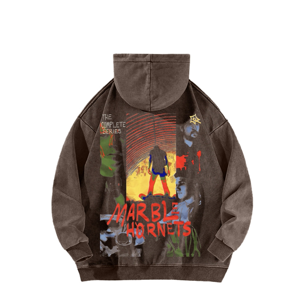 Marble Hornets Unisex Washed Hoodie 2601009332