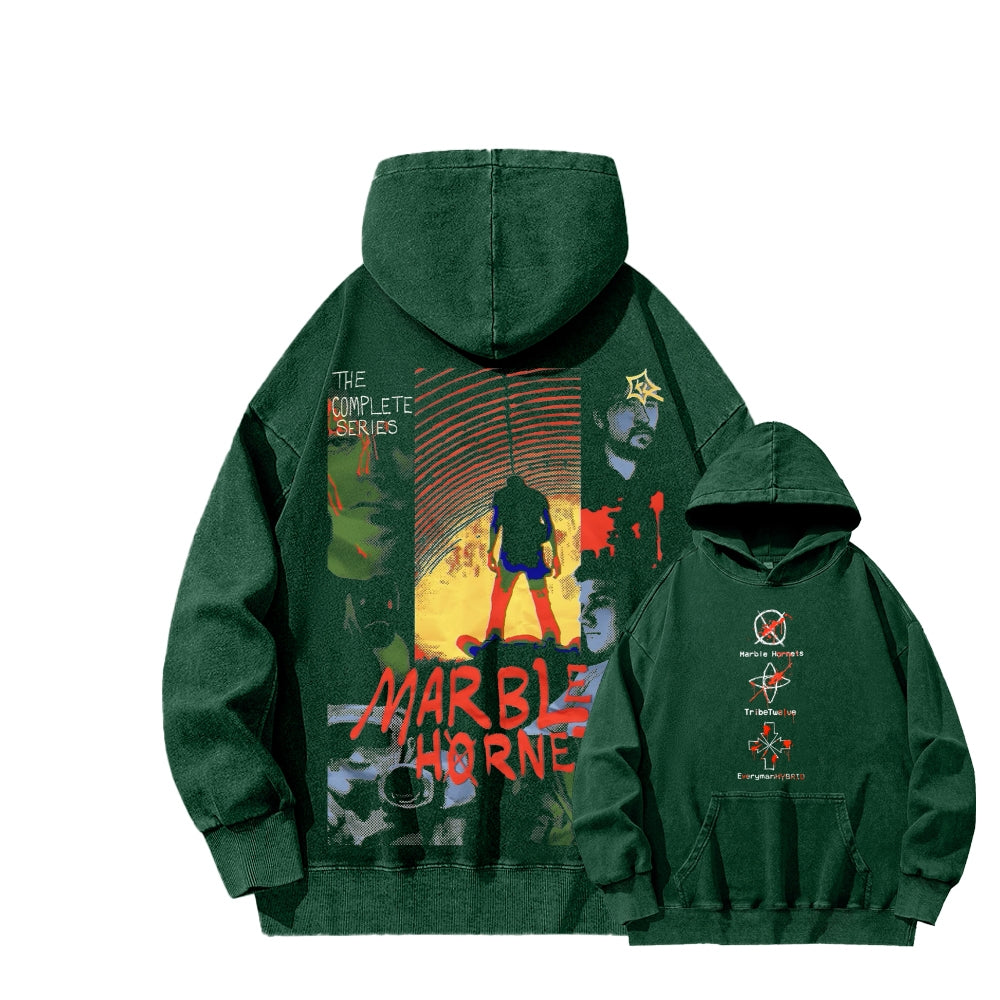 Marble Hornets Unisex Washed Hoodie 2601009332