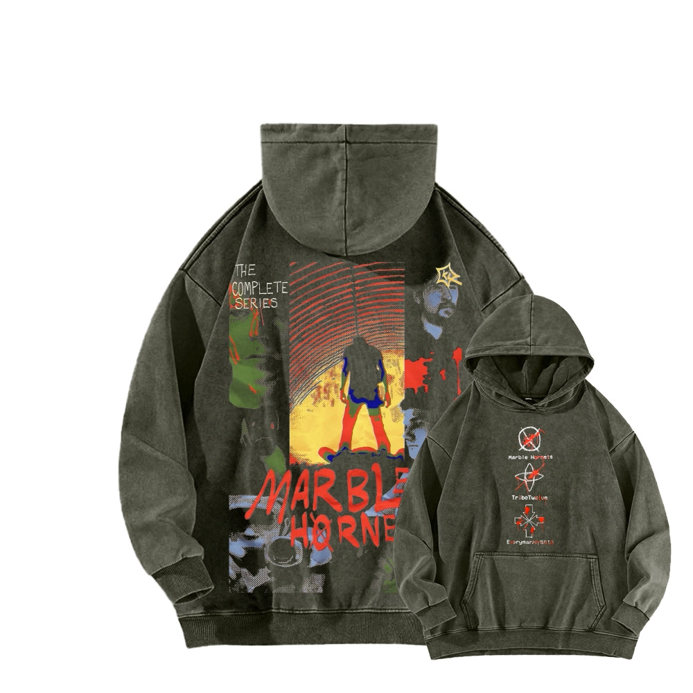 Marble Hornets Unisex Washed Hoodie 2601009332
