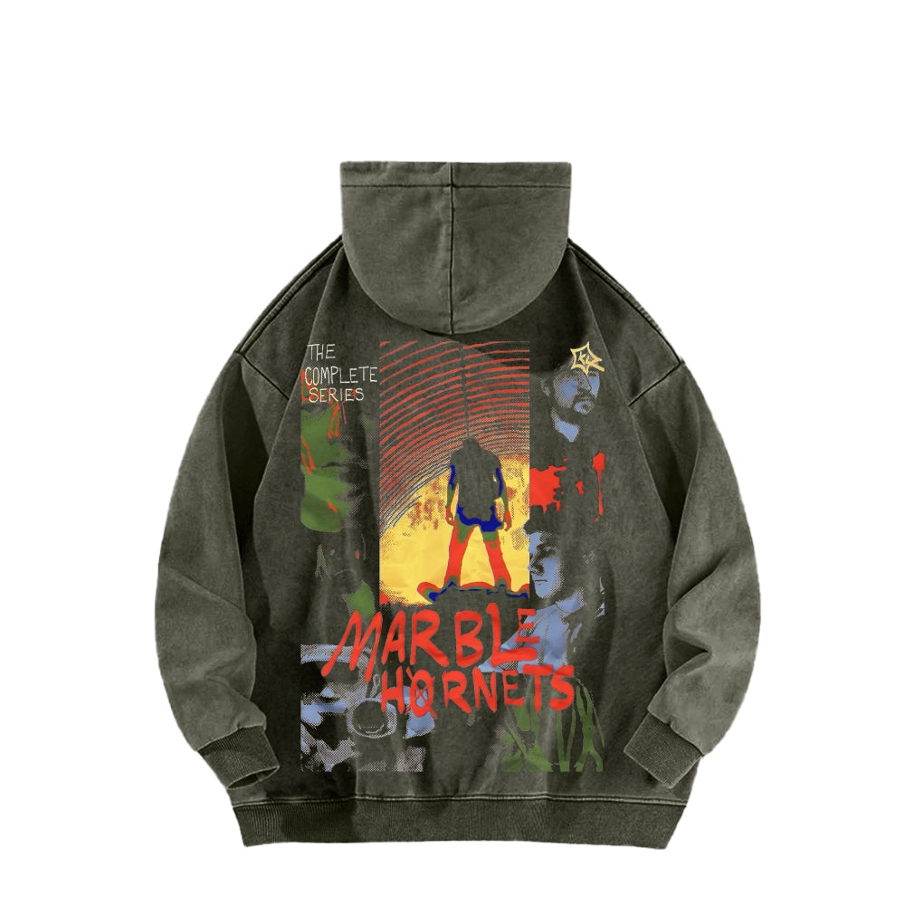 Marble Hornets Unisex Washed Hoodie 2601009332