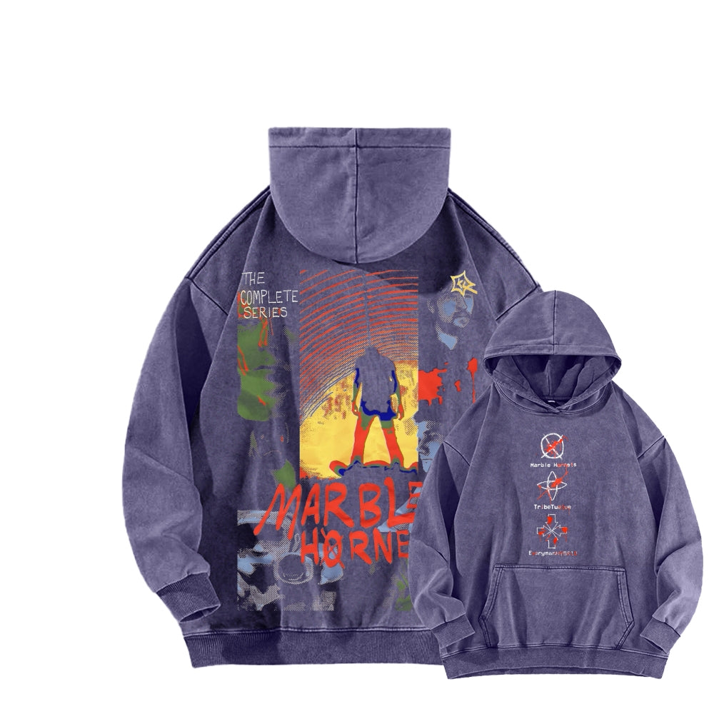 Marble Hornets Unisex Washed Hoodie 2601009332