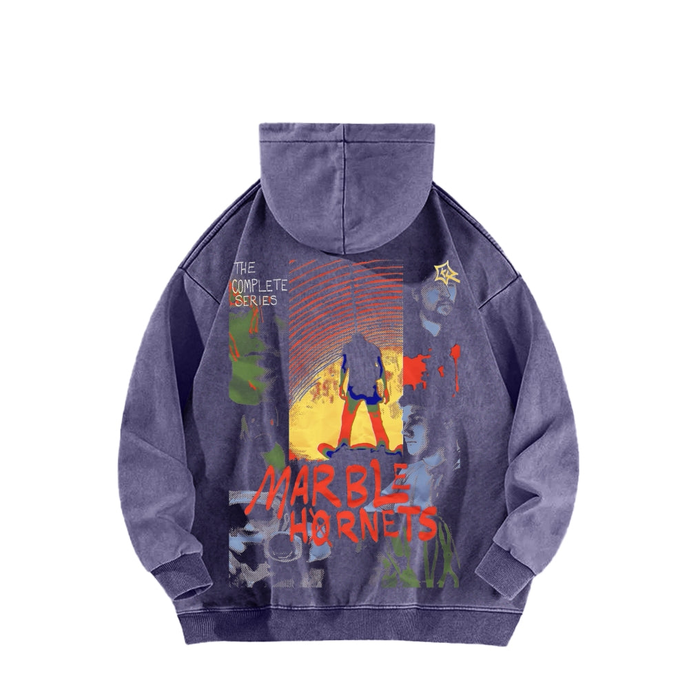 Marble Hornets Unisex Washed Hoodie 2601009332