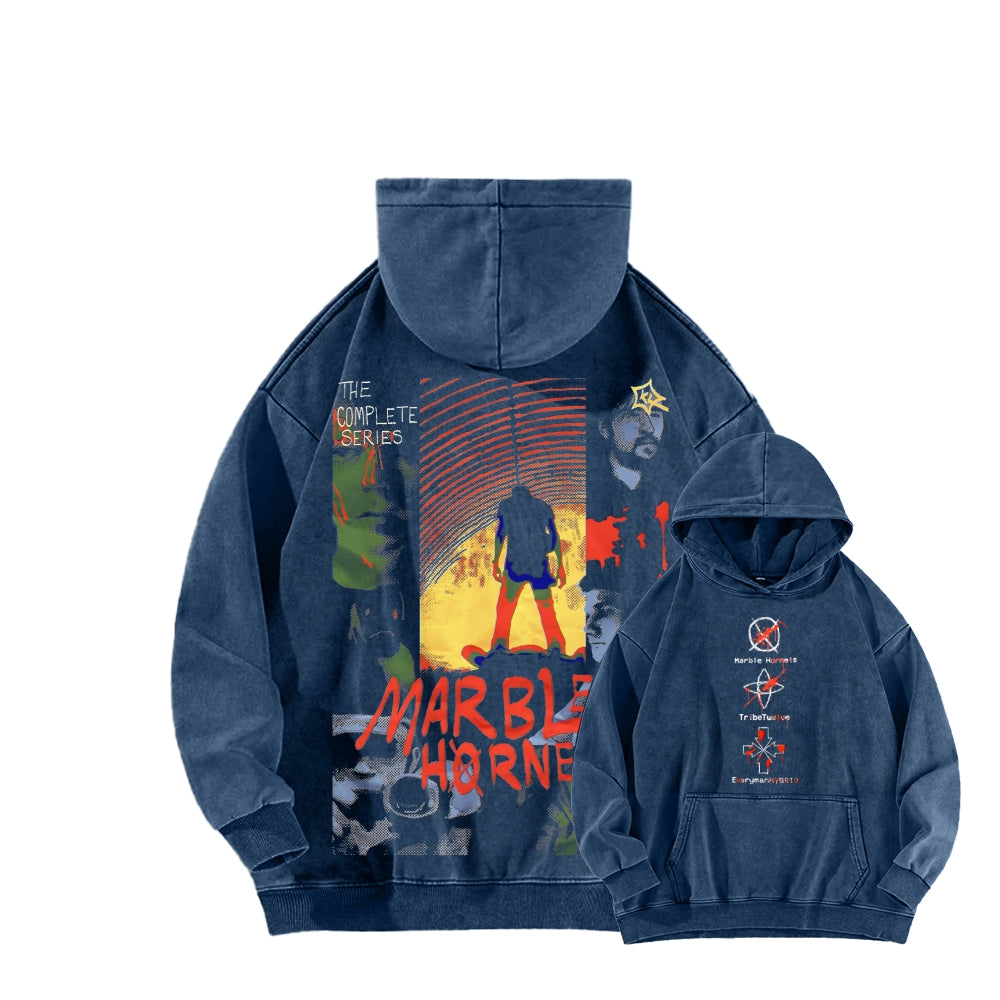 Marble Hornets Unisex Washed Hoodie 2601009332
