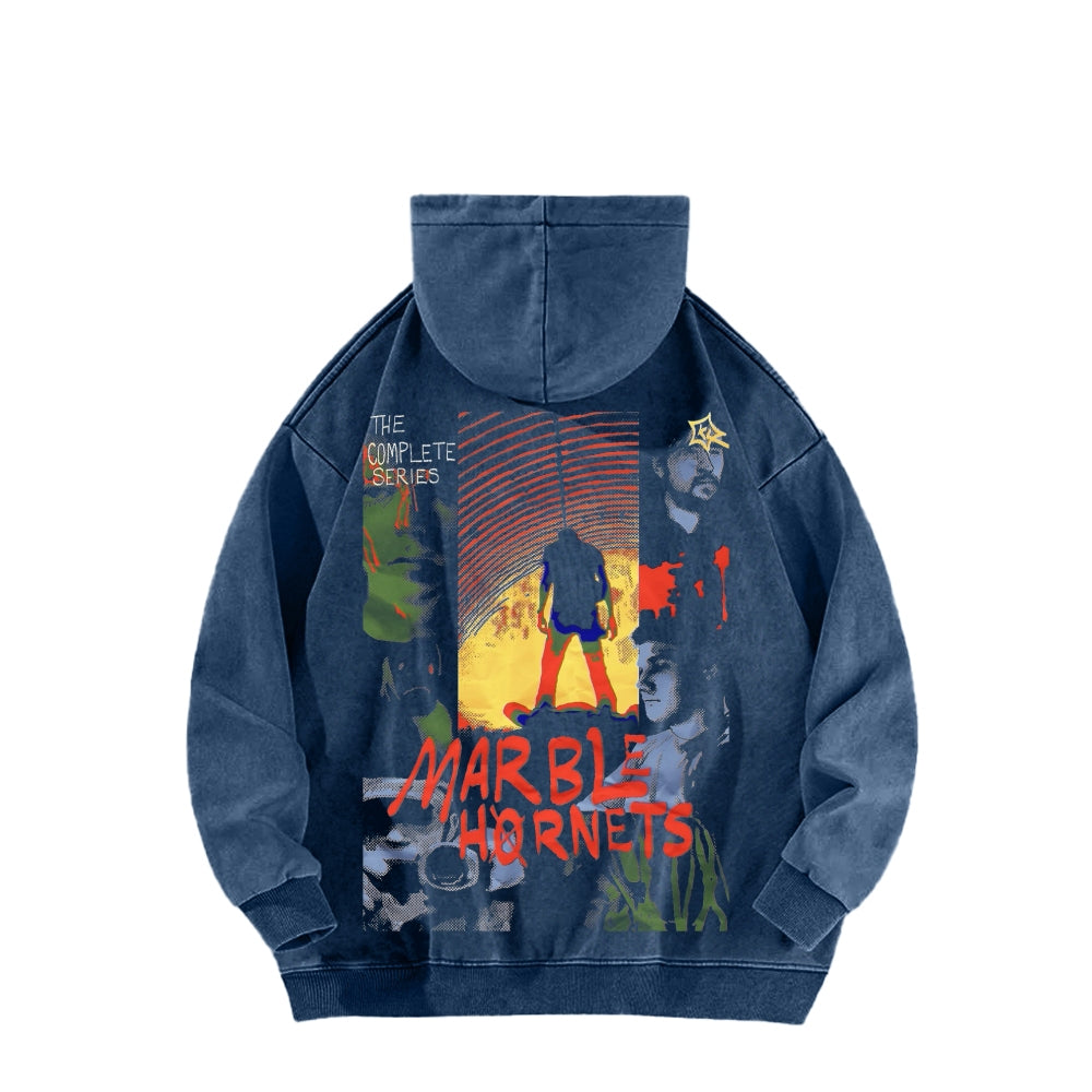 Marble Hornets Unisex Washed Hoodie 2601009332