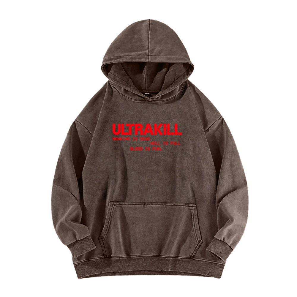 Ultrakill Unisex Washed Hoodie 2601009542