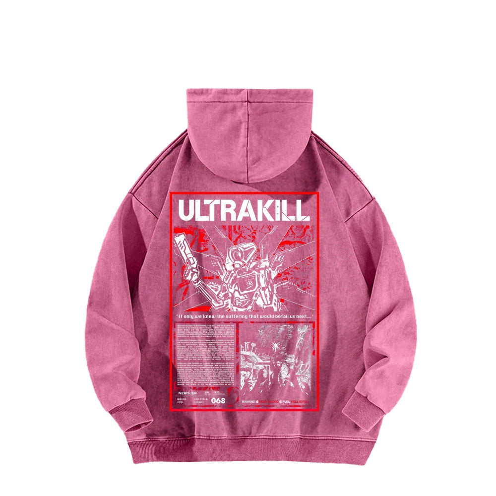 Ultrakill Unisex Washed Hoodie 2601009542