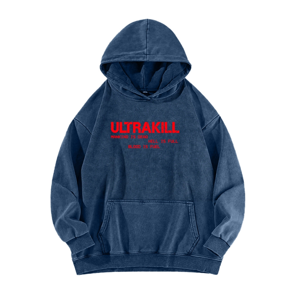 Ultrakill Unisex Washed Hoodie 2601009542