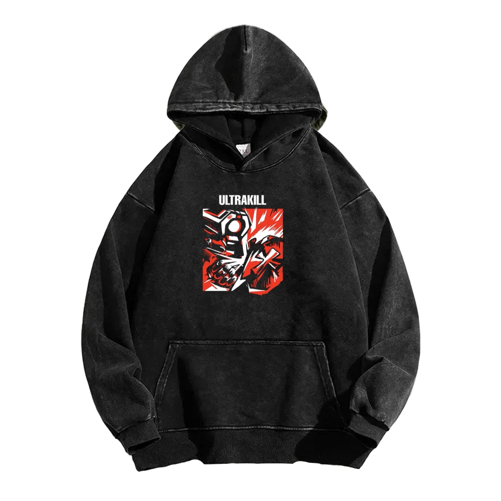 Ultrakill Unisex Washed Hoodie 2601009544