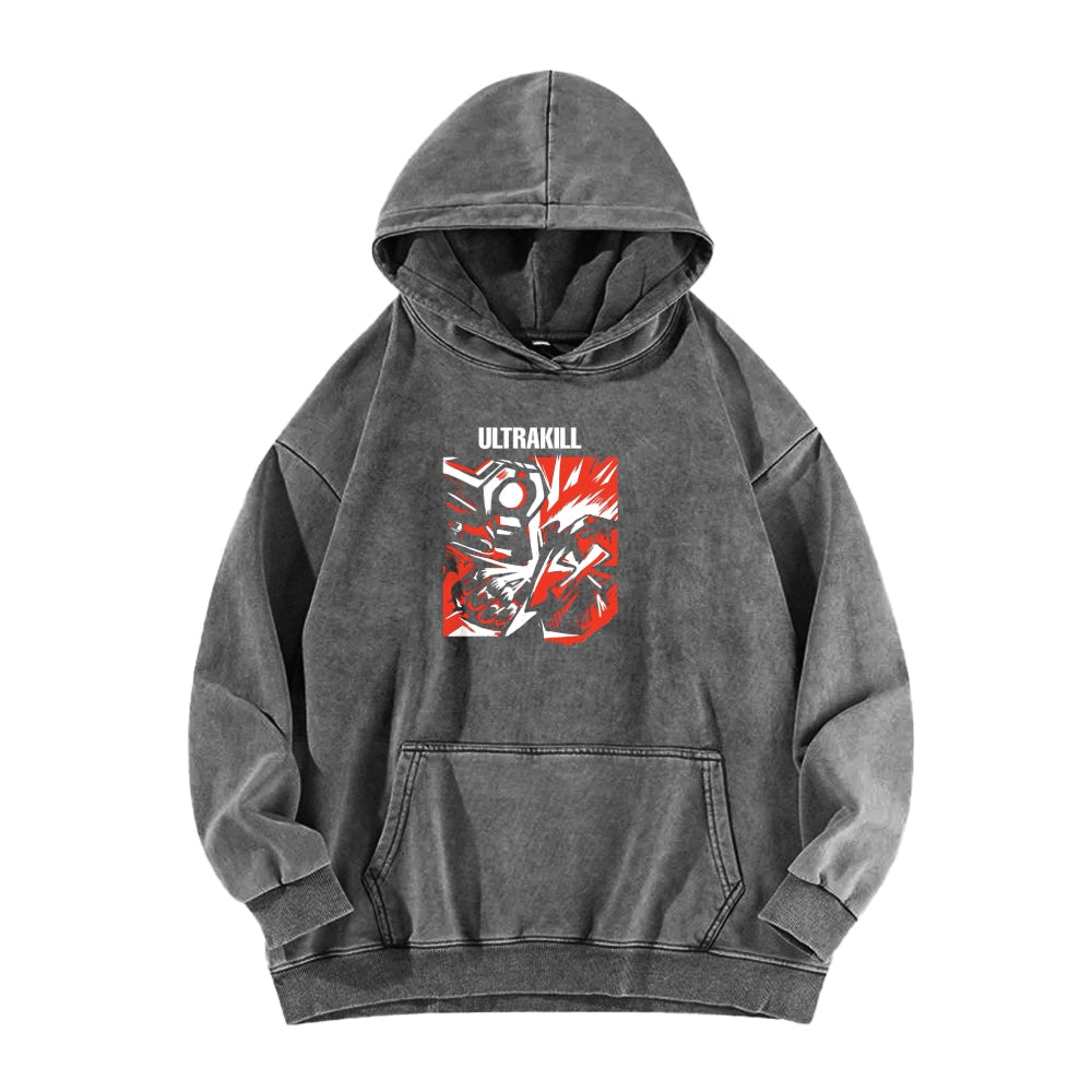 Ultrakill Unisex Washed Hoodie 2601009544