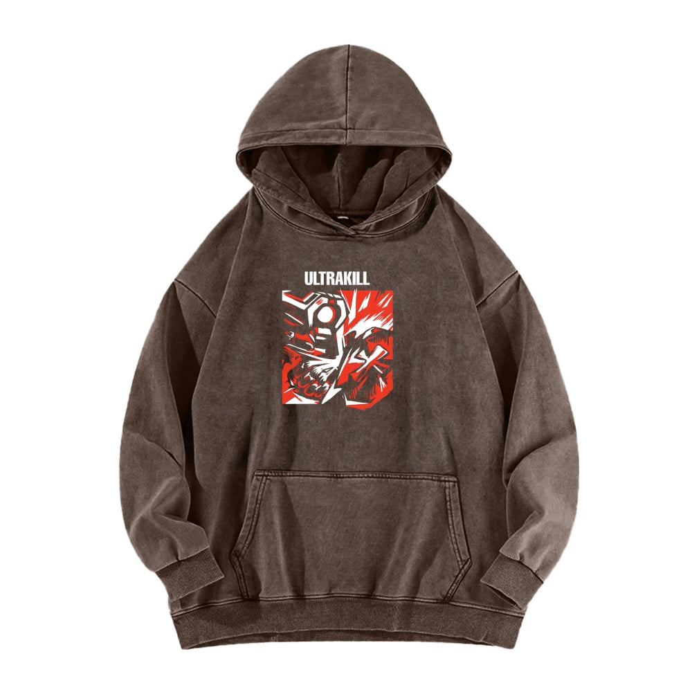 Ultrakill Unisex Washed Hoodie 2601009544