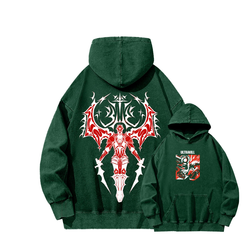 Ultrakill Unisex Washed Hoodie 2601009544
