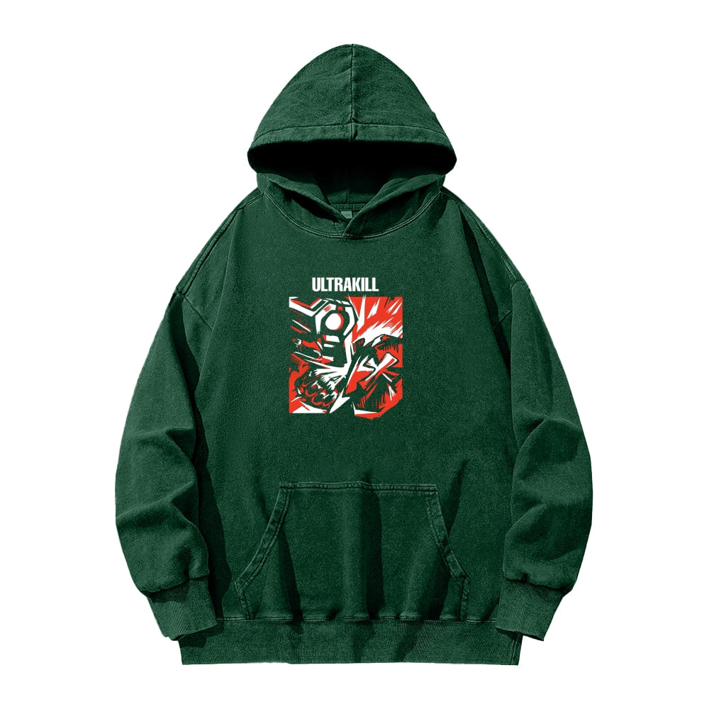 Ultrakill Unisex Washed Hoodie 2601009544