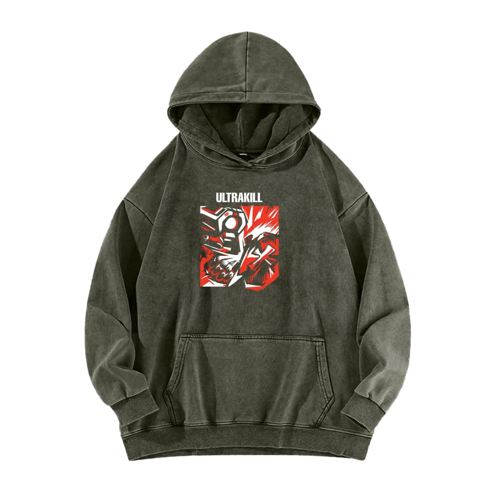 Ultrakill Unisex Washed Hoodie 2601009544
