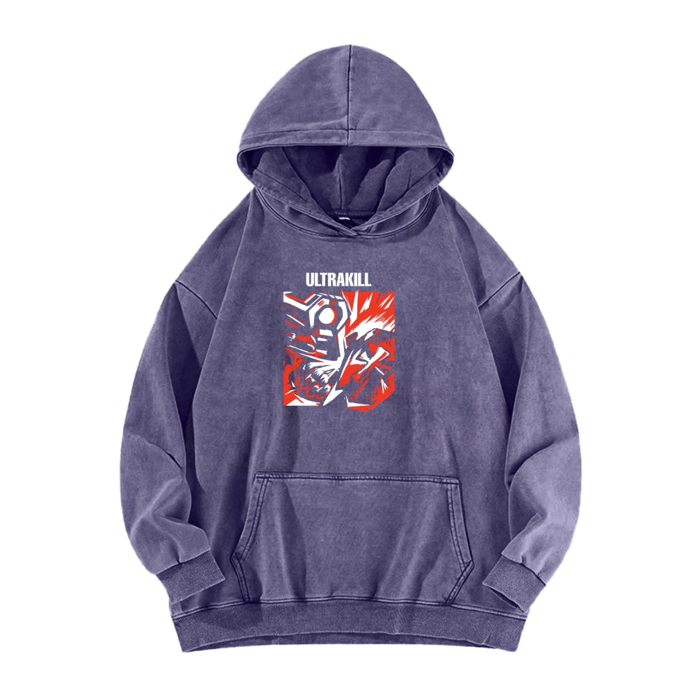 Ultrakill Unisex Washed Hoodie 2601009544