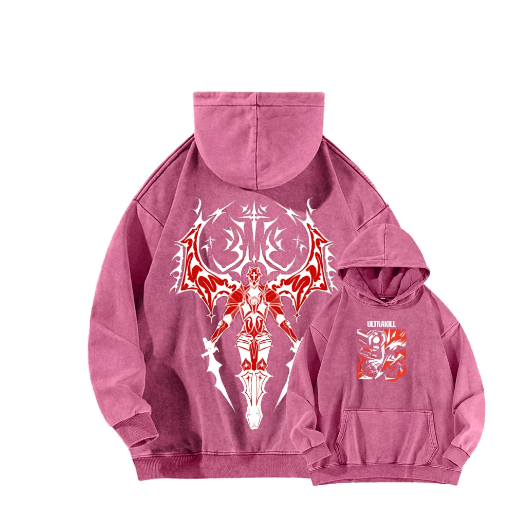 Ultrakill Unisex Washed Hoodie 2601009544