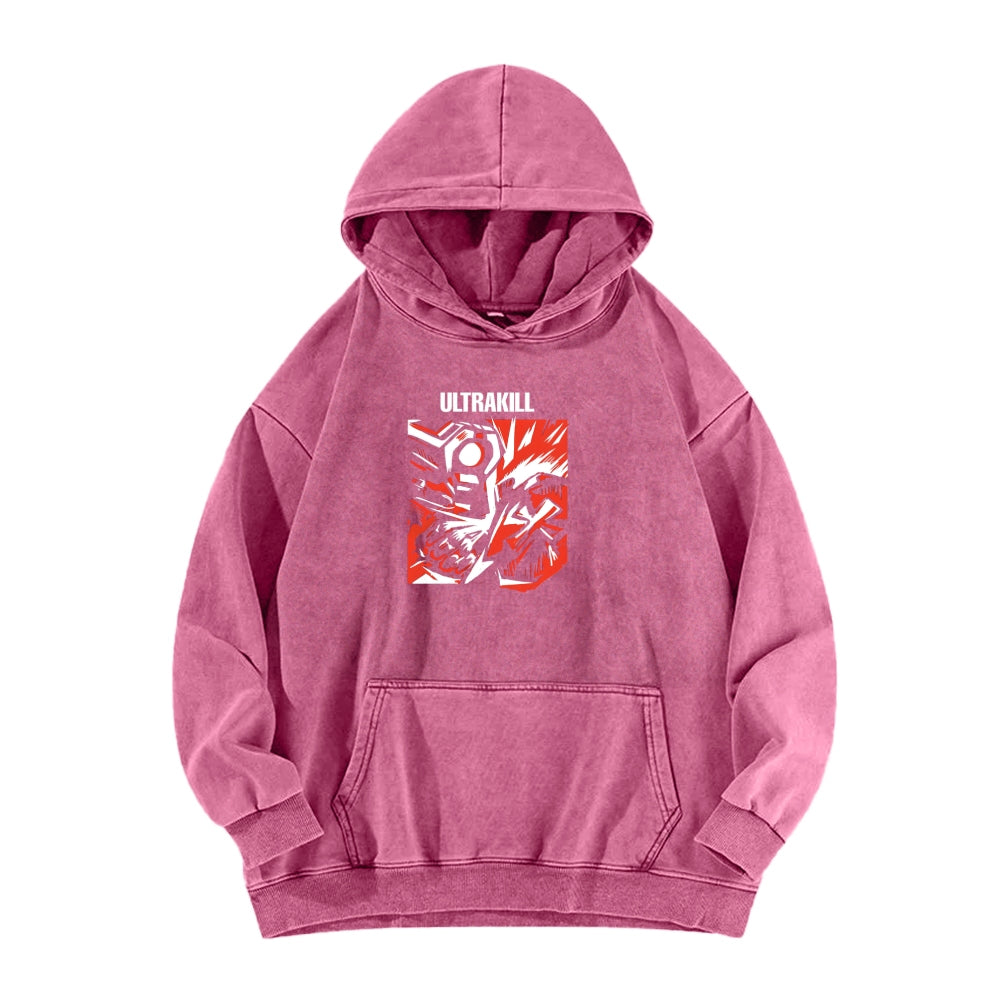 Ultrakill Unisex Washed Hoodie 2601009544