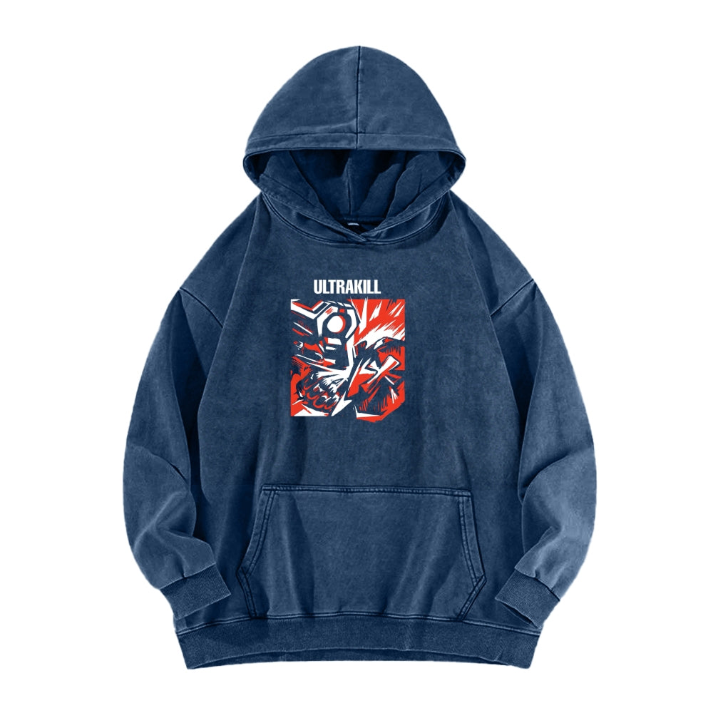 Ultrakill Unisex Washed Hoodie 2601009544