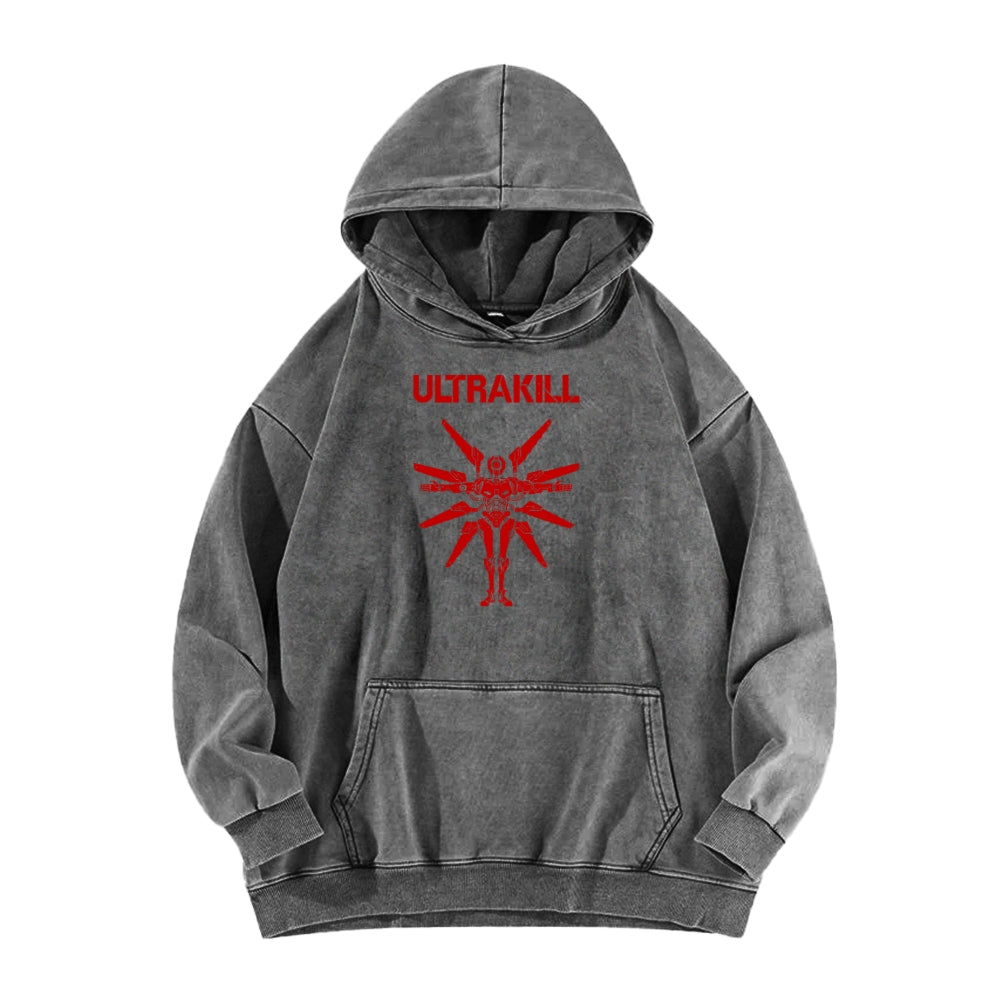 Ultrakill Unisex Washed Hoodie 2601009562