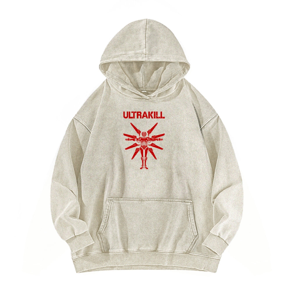 Ultrakill Unisex Washed Hoodie 2601009562