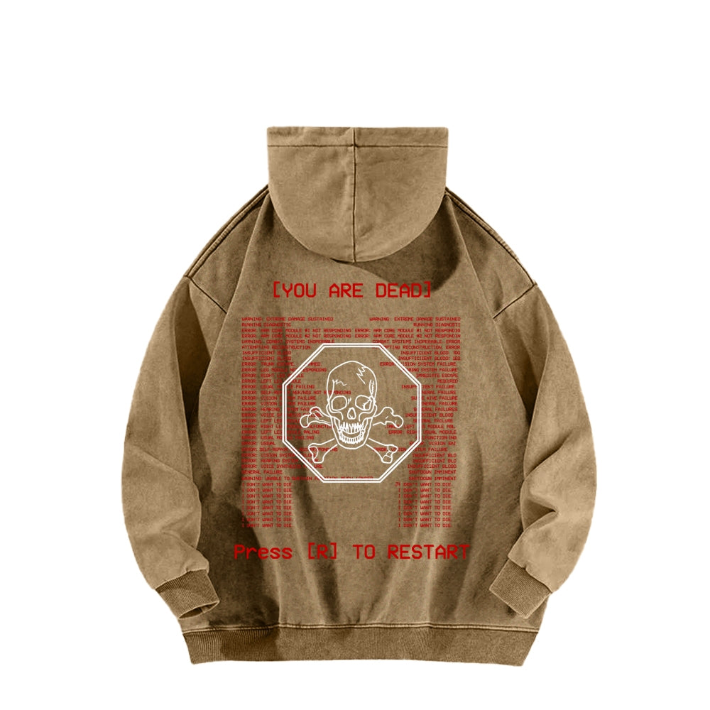 Ultrakill Unisex Washed Hoodie 2601009562
