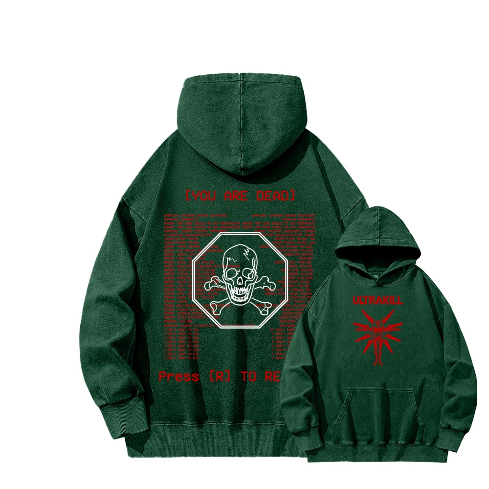 Ultrakill Unisex Washed Hoodie 2601009562