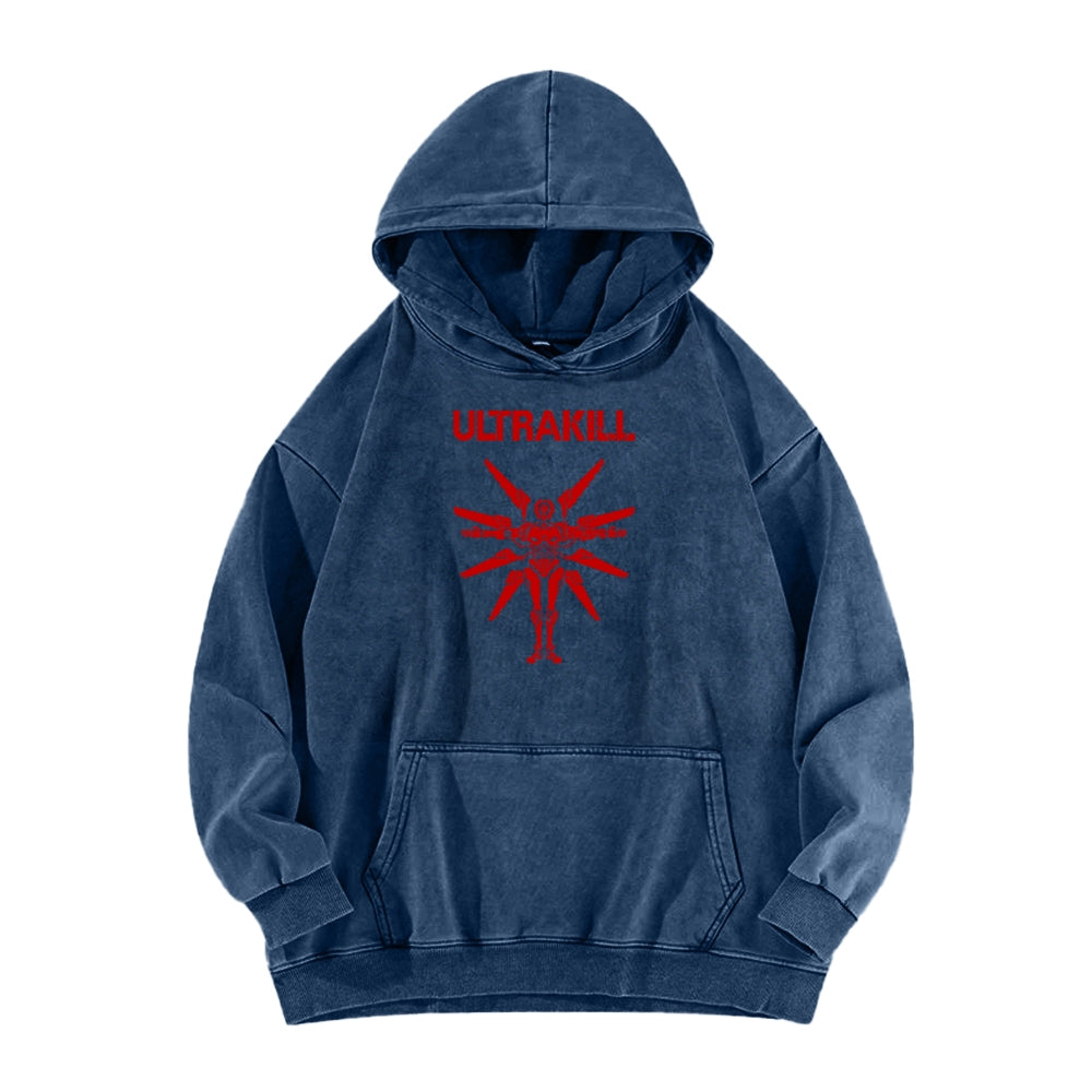 Ultrakill Unisex Washed Hoodie 2601009562