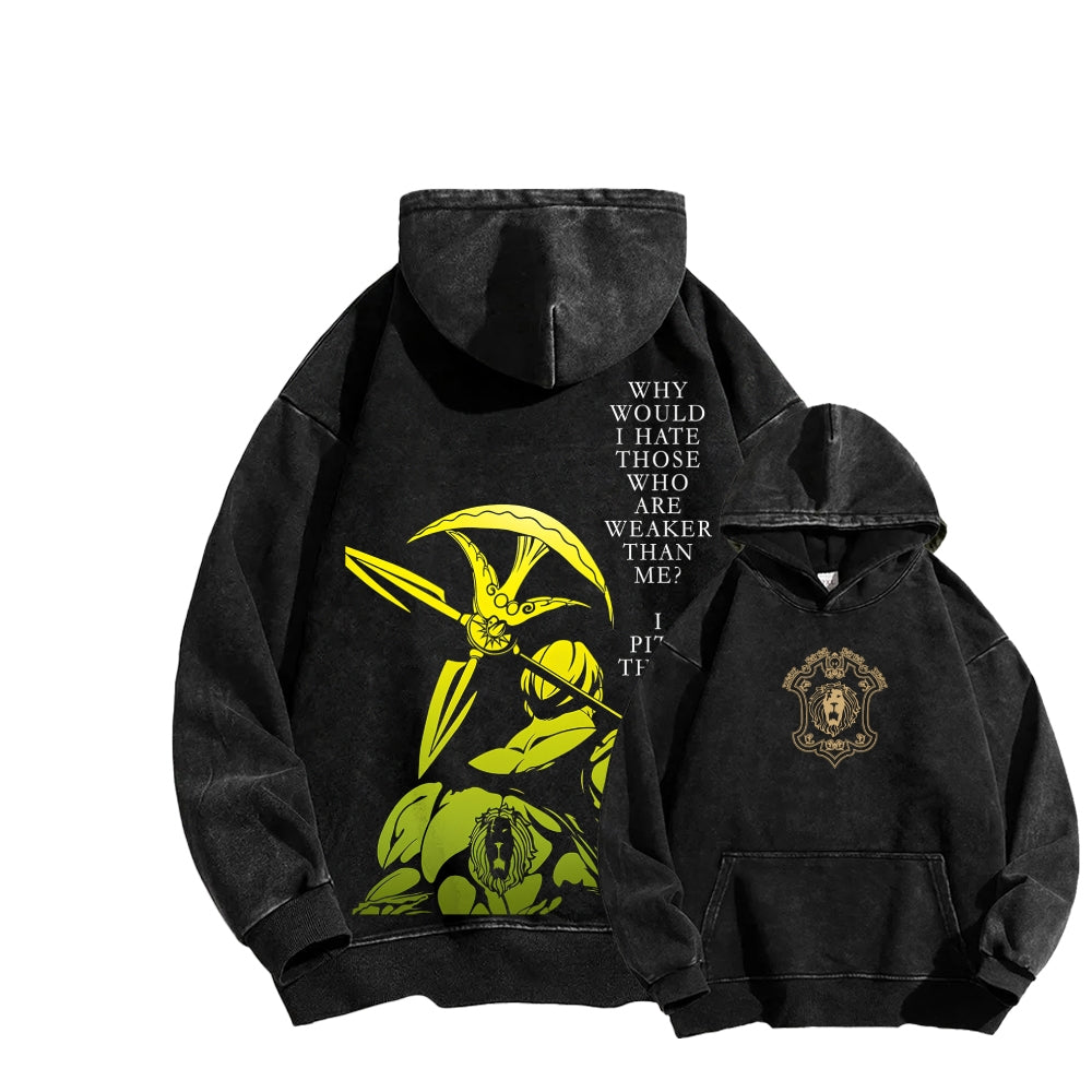 Seven Deadly Sins Unisex Washed Hoodie 2601009587