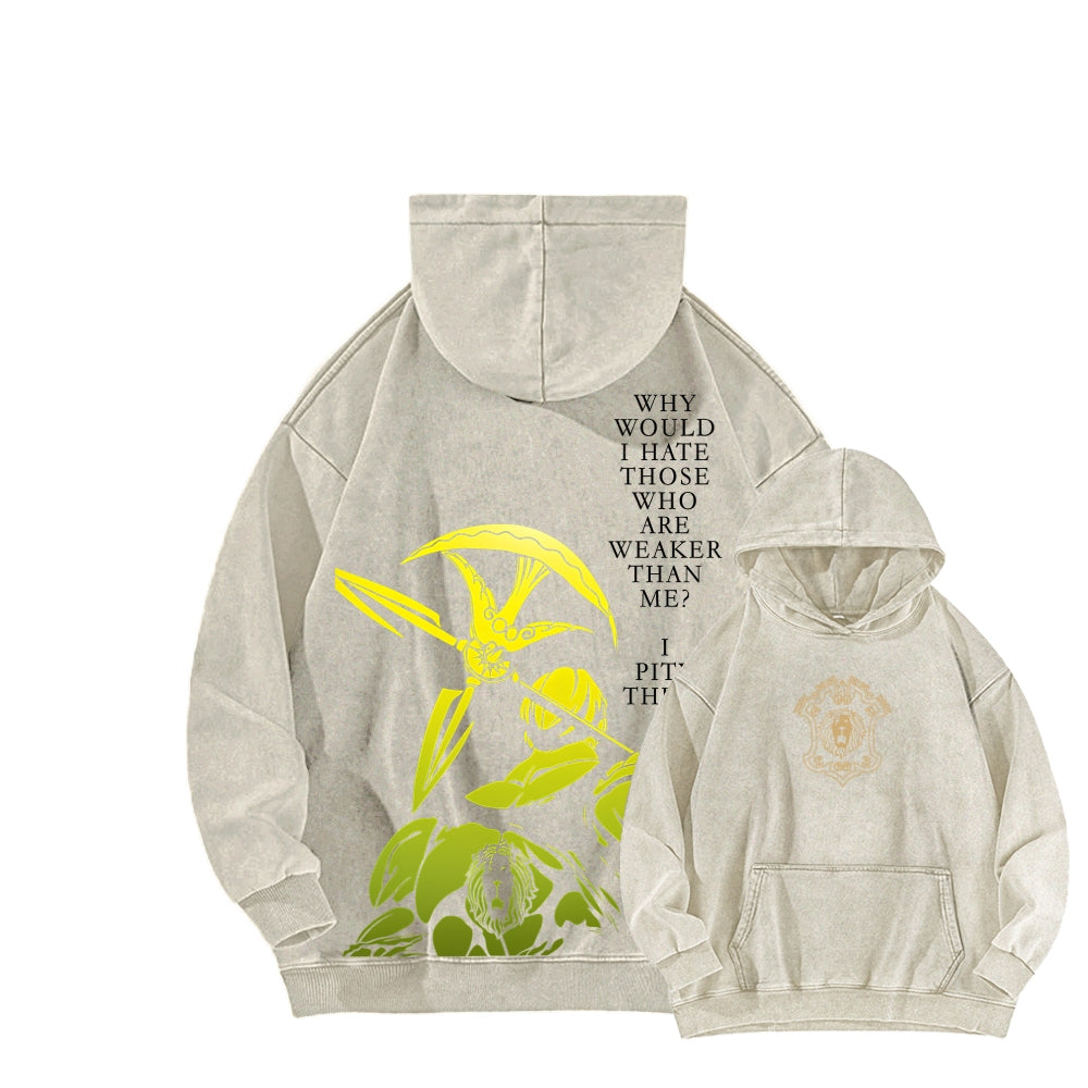 Seven Deadly Sins Unisex Washed Hoodie 2601009587