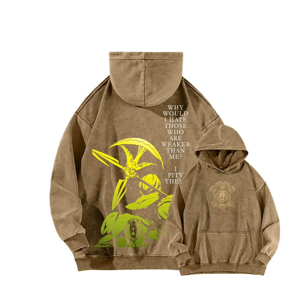 Seven Deadly Sins Unisex Washed Hoodie 2601009587