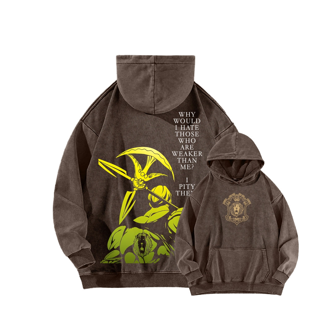 Seven Deadly Sins Unisex Washed Hoodie 2601009587