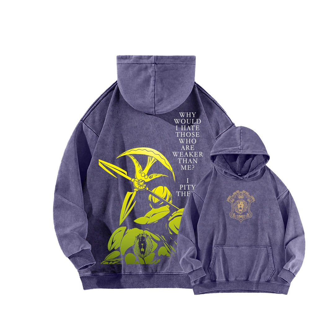 Seven Deadly Sins Unisex Washed Hoodie 2601009587