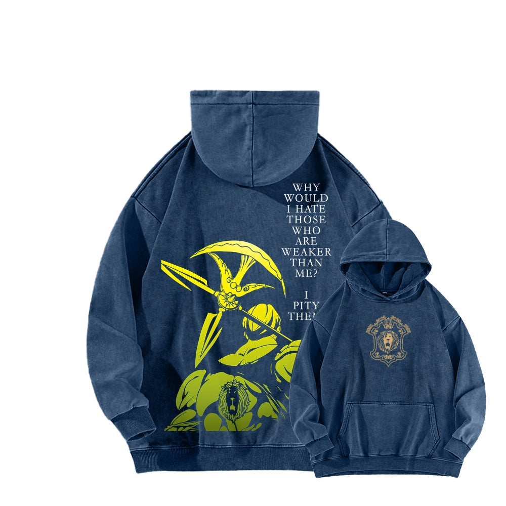 Seven Deadly Sins Unisex Washed Hoodie 2601009587