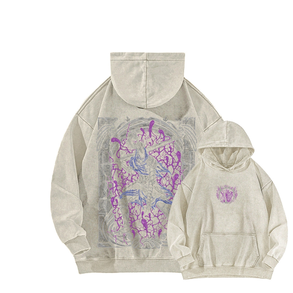 Dark Souls Unisex Washed Hoodie 2601009838