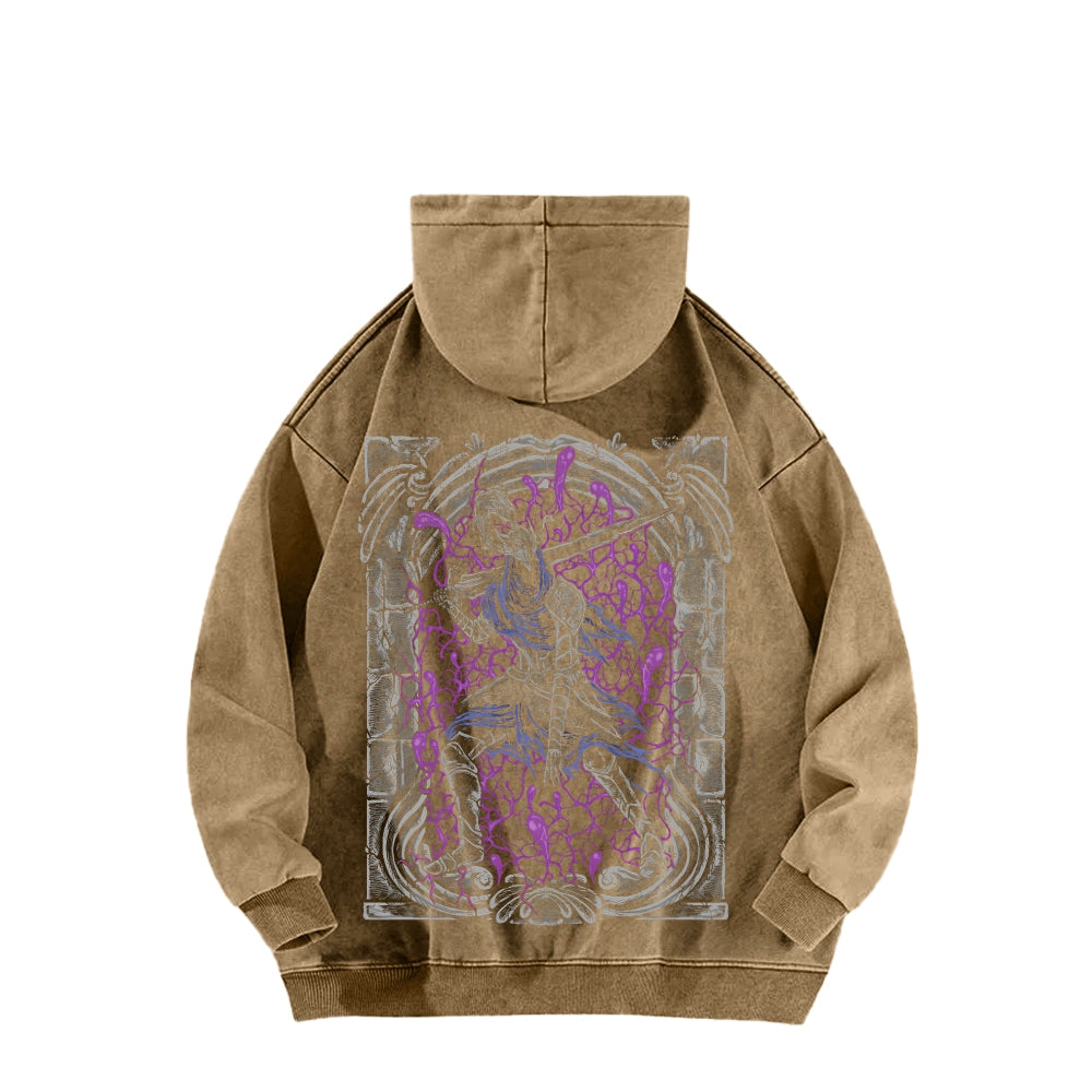Dark Souls Unisex Washed Hoodie 2601009838