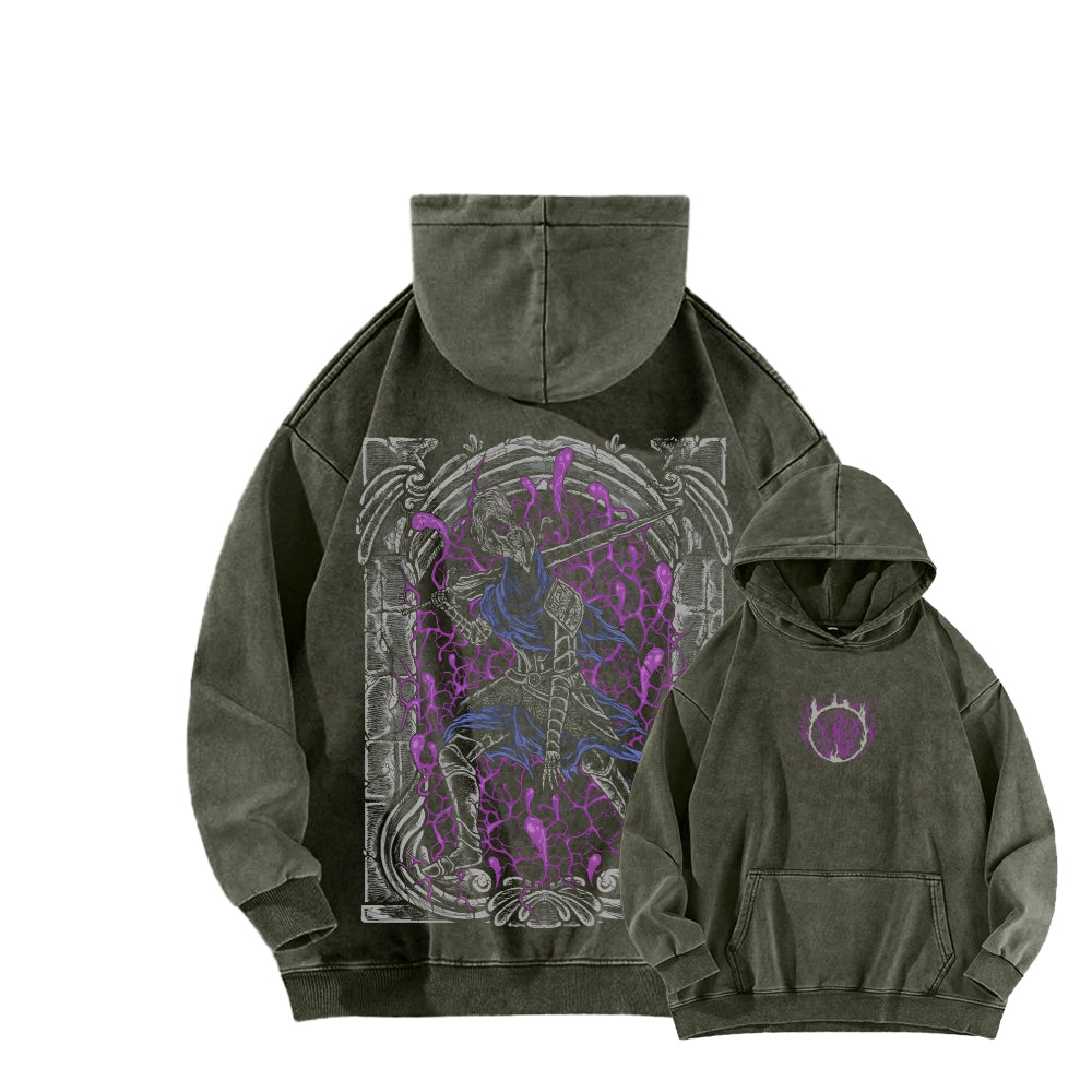 Dark Souls Unisex Washed Hoodie 2601009838