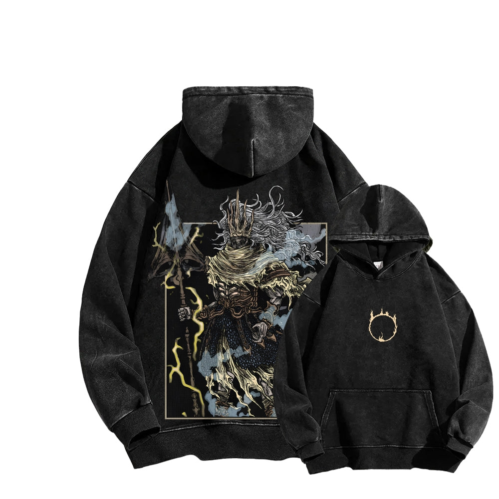 Dark Souls Unisex Washed Hoodie 2601009856