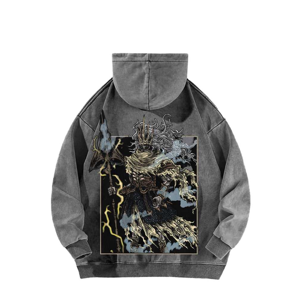 Dark Souls Unisex Washed Hoodie 2601009856