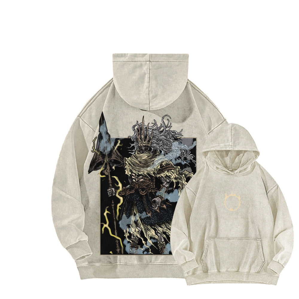 Dark Souls Unisex Washed Hoodie 2601009856
