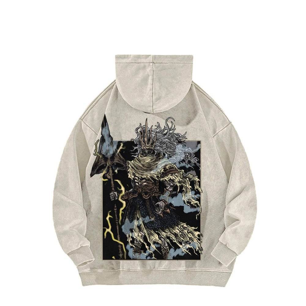 Dark Souls Unisex Washed Hoodie 2601009856