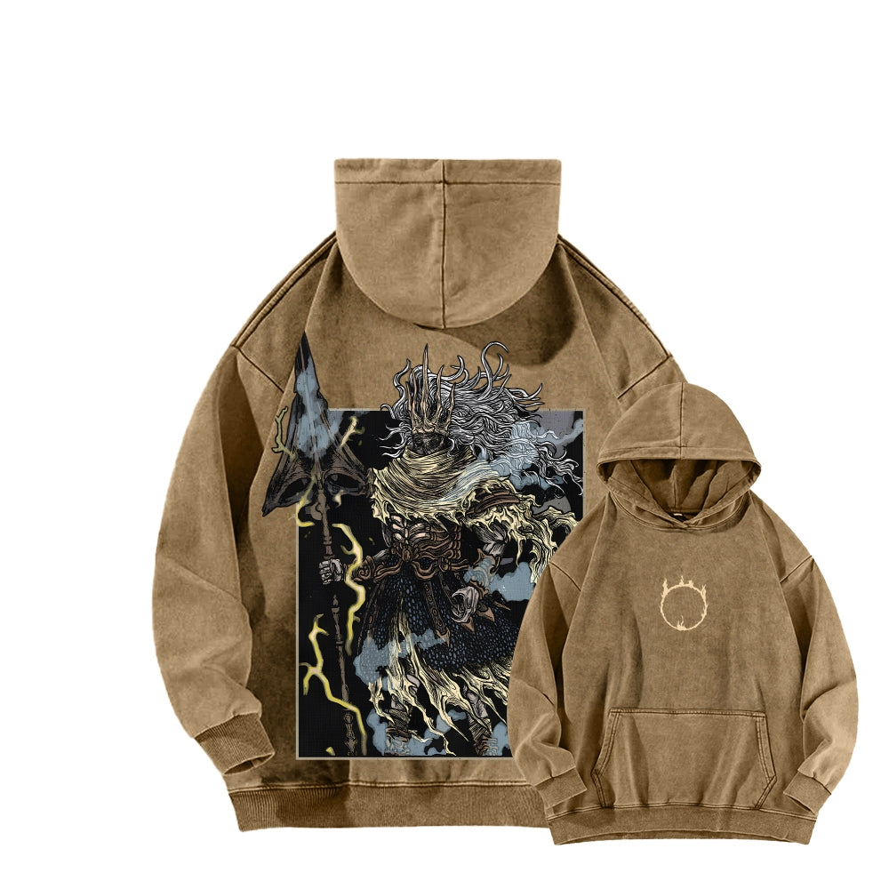 Dark Souls Unisex Washed Hoodie 2601009856