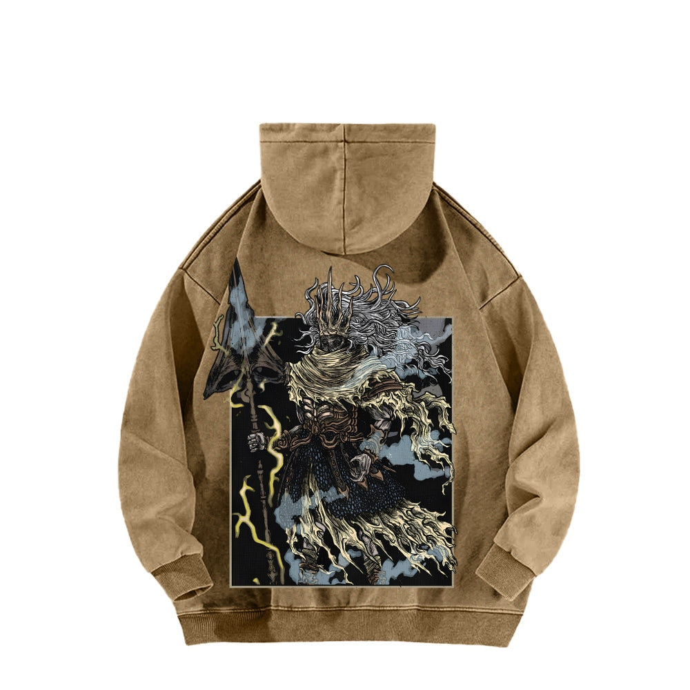 Dark Souls Unisex Washed Hoodie 2601009856