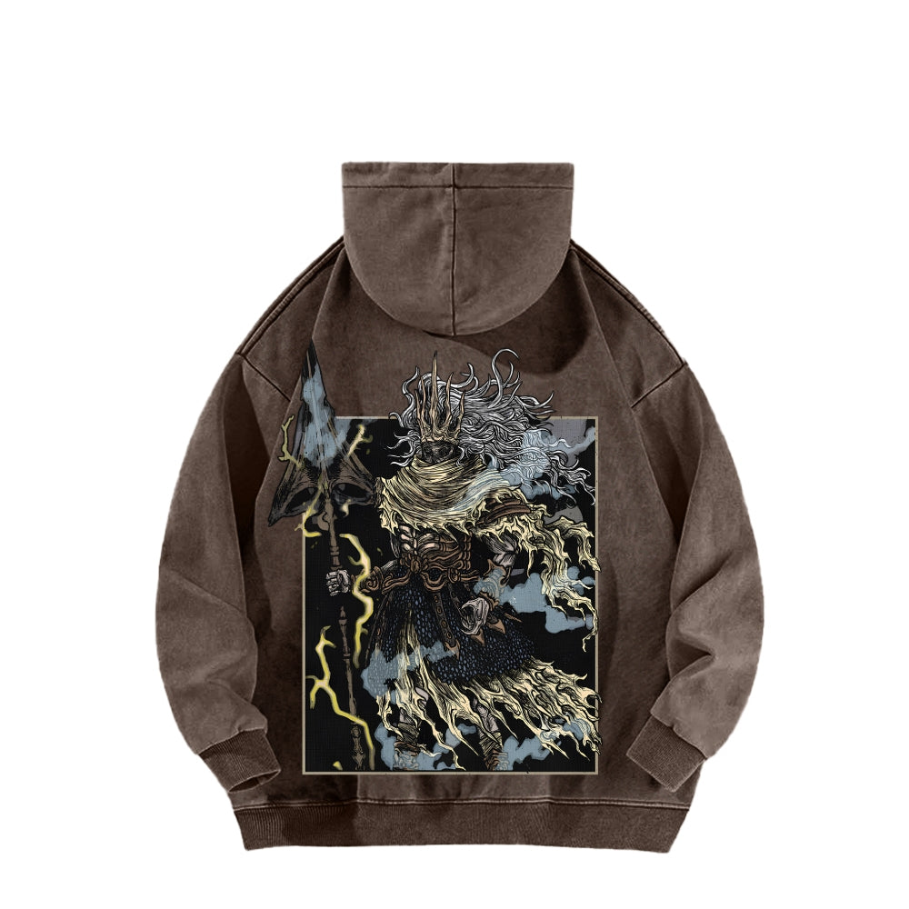 Dark Souls Unisex Washed Hoodie 2601009856