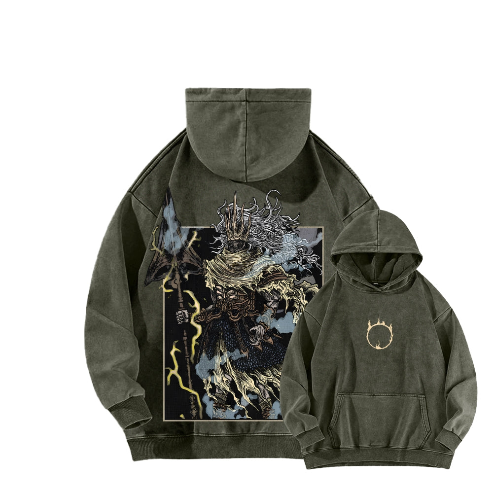Dark Souls Unisex Washed Hoodie 2601009856
